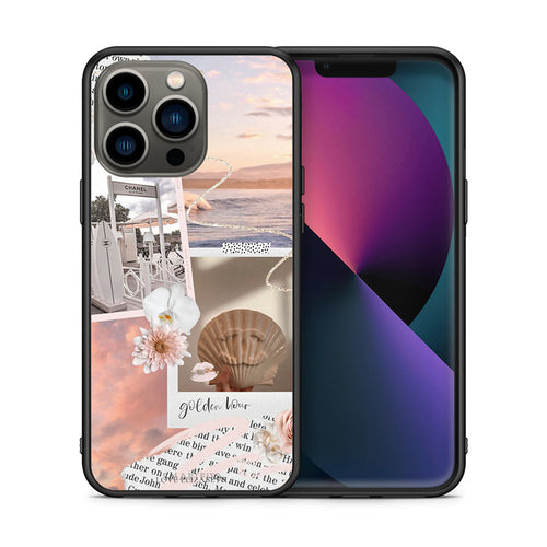 Θήκη Αγίου Βαλεντίνου iPhone 13 Pro Golden Hour από τη Smartfits με σχέδιο στο πίσω μέρος και μαύρο περίβλημα | iPhone 13 Pro Golden Hour case with colorful back and black bezels