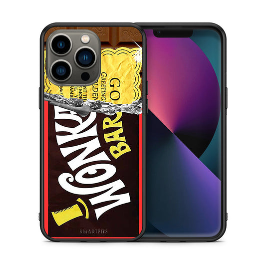 Θήκη iPhone 13 Pro Golden Ticket από τη Smartfits με σχέδιο στο πίσω μέρος και μαύρο περίβλημα | iPhone 13 Pro Golden Ticket case with colorful back and black bezels