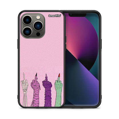 Θήκη iPhone 13 Pro Halloween Be A Lady από τη Smartfits με σχέδιο στο πίσω μέρος και μαύρο περίβλημα | iPhone 13 Pro Halloween Be A Lady case with colorful back and black bezels