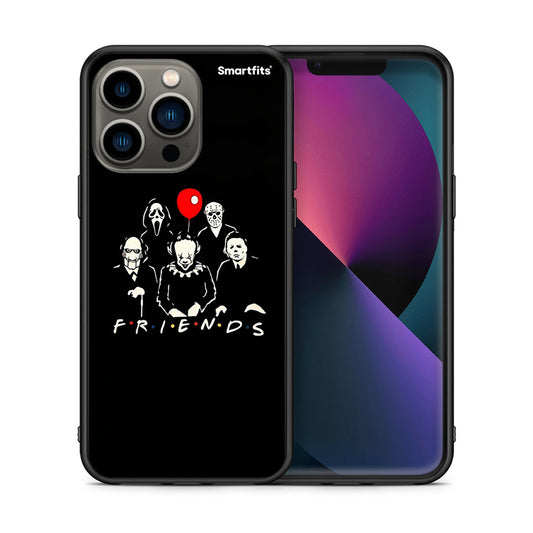 Θήκη iPhone 13 Pro Halloween Friends από τη Smartfits με σχέδιο στο πίσω μέρος και μαύρο περίβλημα | iPhone 13 Pro Halloween Friends case with colorful back and black bezels
