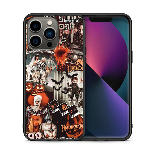 Θήκη iPhone 13 Pro Halloween Spooky Season από τη Smartfits με σχέδιο στο πίσω μέρος και μαύρο περίβλημα | iPhone 13 Pro Halloween Spooky Season case with colorful back and black bezels