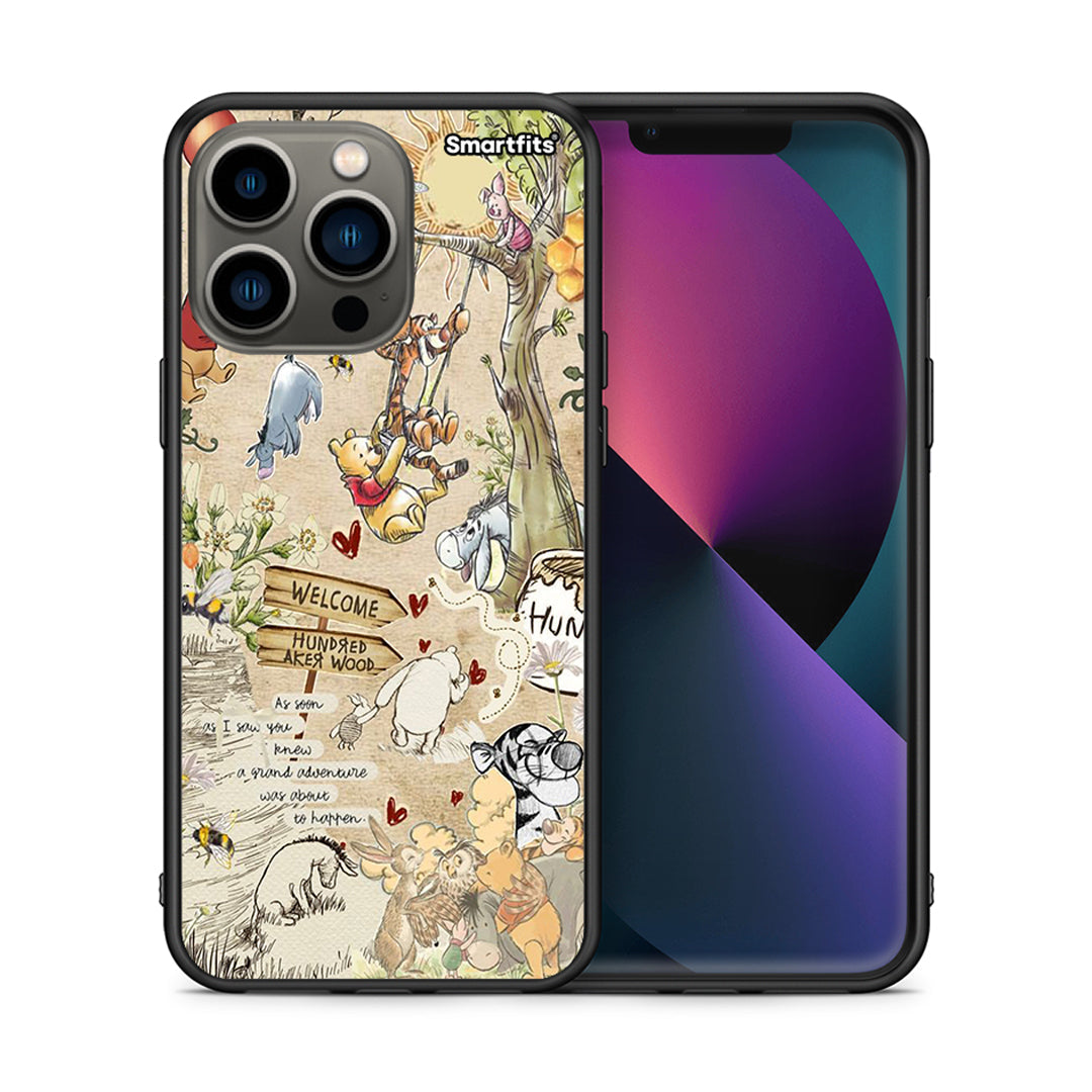 Θήκη iPhone 13 Pro Happy Friends από τη Smartfits με σχέδιο στο πίσω μέρος και μαύρο περίβλημα | iPhone 13 Pro Happy Friends case with colorful back and black bezels