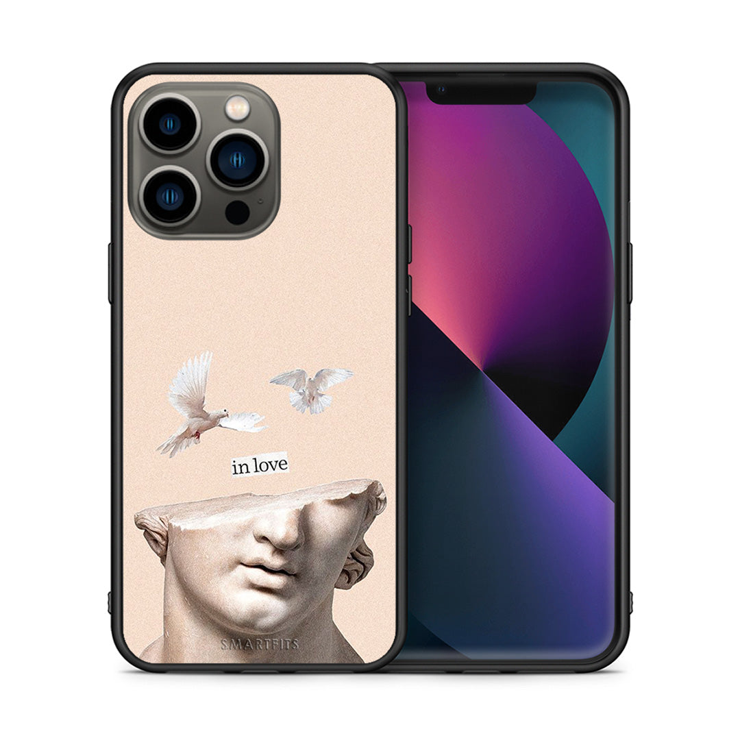 Θήκη iPhone 13 Pro In Love από τη Smartfits με σχέδιο στο πίσω μέρος και μαύρο περίβλημα | iPhone 13 Pro In Love case with colorful back and black bezels