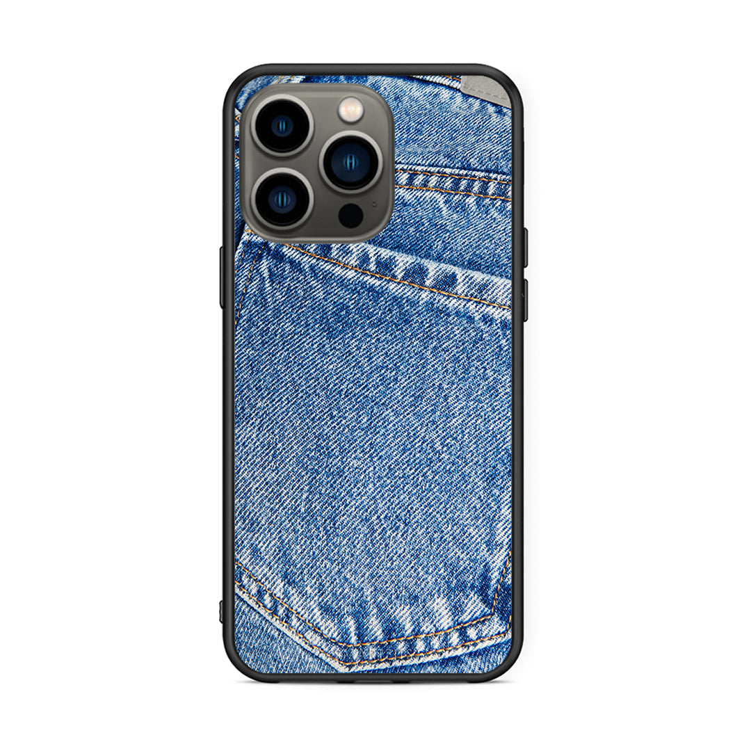 iPhone 13 Pro Jeans Pocket θήκη από τη Smartfits με σχέδιο στο πίσω μέρος και μαύρο περίβλημα | Smartphone case with colorful back and black bezels by Smartfits