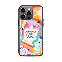 Thumbnail for iPhone 13 Pro Manifest Your Vision θήκη από τη Smartfits με σχέδιο στο πίσω μέρος και μαύρο περίβλημα | Smartphone case with colorful back and black bezels by Smartfits