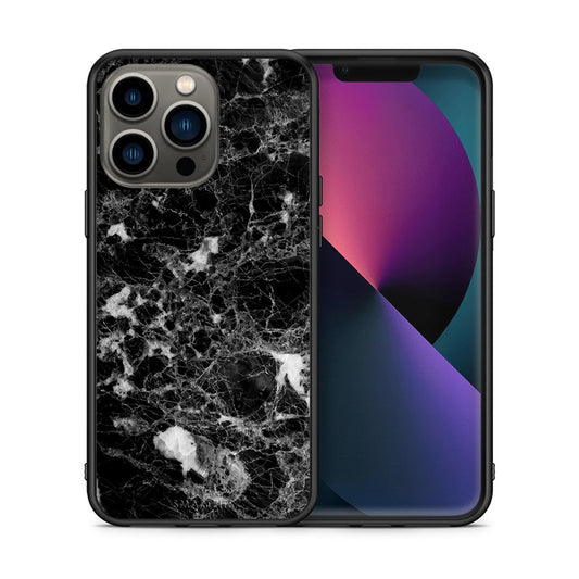 Θήκη iPhone 13 Pro Male Marble από τη Smartfits με σχέδιο στο πίσω μέρος και μαύρο περίβλημα | iPhone 13 Pro Male Marble case with colorful back and black bezels