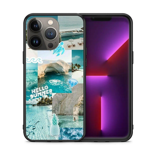 Θήκη iPhone 13 Pro Max Aesthetic Summer από τη Smartfits με σχέδιο στο πίσω μέρος και μαύρο περίβλημα | iPhone 13 Pro Max Aesthetic Summer case with colorful back and black bezels