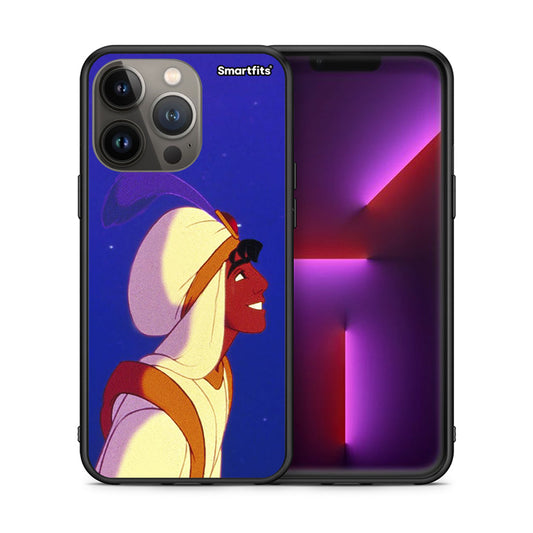 Θήκη iPhone 13 Pro Max Alladin And Jasmine Love 1 από τη Smartfits με σχέδιο στο πίσω μέρος και μαύρο περίβλημα | iPhone 13 Pro Max Alladin And Jasmine Love 1 case with colorful back and black bezels