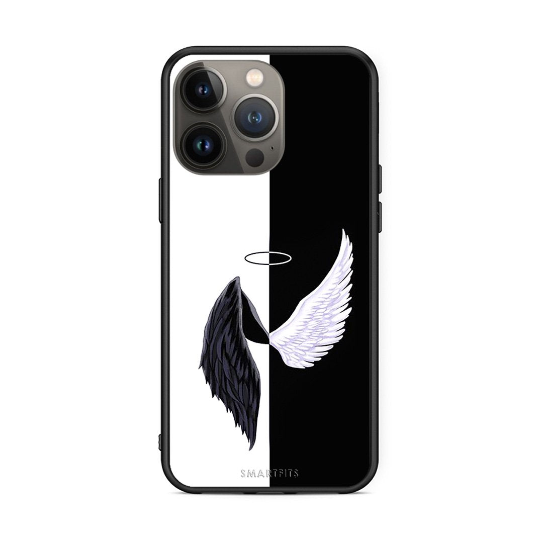 iPhone 13 Pro Max Angels Demons θήκη από τη Smartfits με σχέδιο στο πίσω μέρος και μαύρο περίβλημα | Smartphone case with colorful back and black bezels by Smartfits