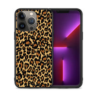 Thumbnail for Θήκη iPhone 13 Pro Max Leopard Animal από τη Smartfits με σχέδιο στο πίσω μέρος και μαύρο περίβλημα | iPhone 13 Pro Max Leopard Animal case with colorful back and black bezels