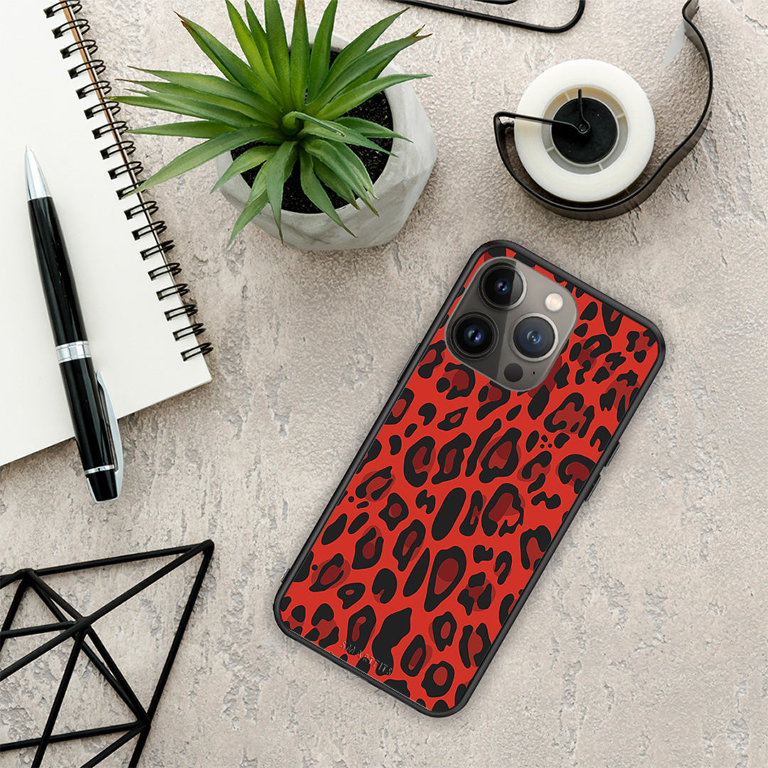 Animal Red Leopard - iPhone 13 Pro Max θήκη