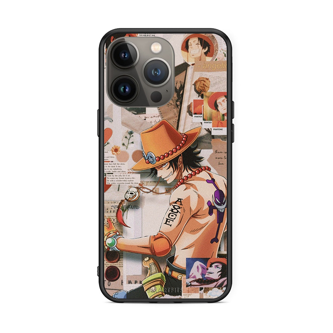 iPhone 13 Pro Max Anime Collage θήκη από τη Smartfits με σχέδιο στο πίσω μέρος και μαύρο περίβλημα | Smartphone case with colorful back and black bezels by Smartfits