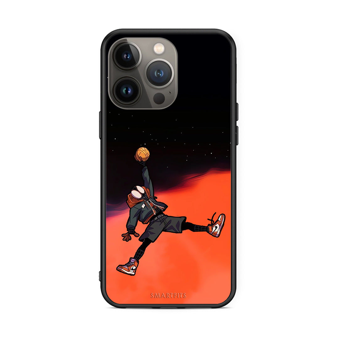 iPhone 13 Pro Max Basketball Hero θήκη από τη Smartfits με σχέδιο στο πίσω μέρος και μαύρο περίβλημα | Smartphone case with colorful back and black bezels by Smartfits