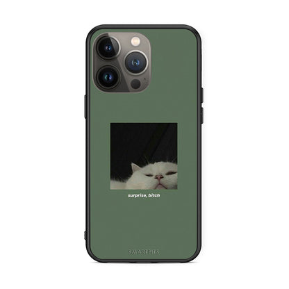 iPhone 13 Pro Max Bitch Surprise θήκη από τη Smartfits με σχέδιο στο πίσω μέρος και μαύρο περίβλημα | Smartphone case with colorful back and black bezels by Smartfits
