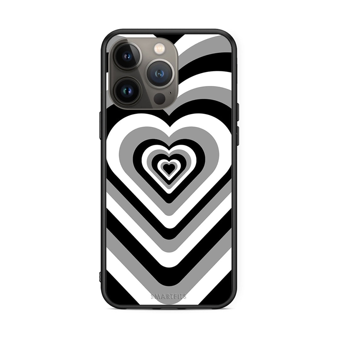 iPhone 13 Pro Max Black Hearts θήκη από τη Smartfits με σχέδιο στο πίσω μέρος και μαύρο περίβλημα | Smartphone case with colorful back and black bezels by Smartfits