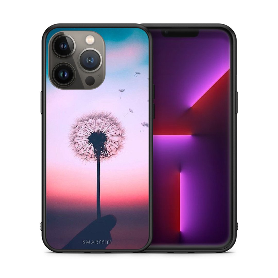 Θήκη iPhone 13 Pro Max Wish Boho από τη Smartfits με σχέδιο στο πίσω μέρος και μαύρο περίβλημα | iPhone 13 Pro Max Wish Boho case with colorful back and black bezels