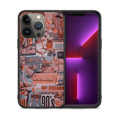 Θήκη iPhone 13 Pro Max Born In 90s από τη Smartfits με σχέδιο στο πίσω μέρος και μαύρο περίβλημα | iPhone 13 Pro Max Born In 90s case with colorful back and black bezels