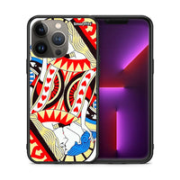 Thumbnail for Θήκη iPhone 13 Pro Max Card Love από τη Smartfits με σχέδιο στο πίσω μέρος και μαύρο περίβλημα | iPhone 13 Pro Max Card Love case with colorful back and black bezels
