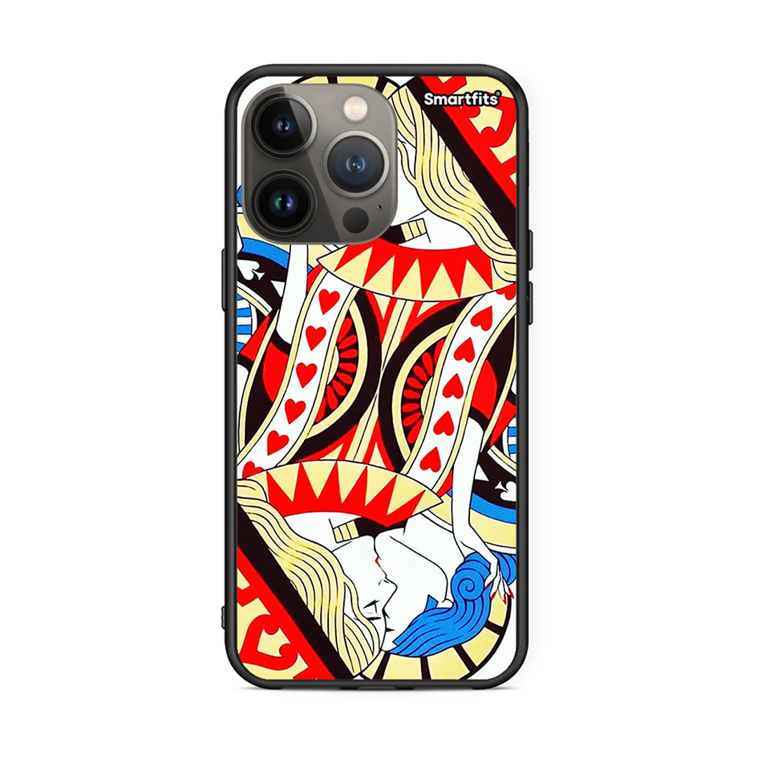 iPhone 13 Pro Max Card Love θήκη από τη Smartfits με σχέδιο στο πίσω μέρος και μαύρο περίβλημα | Smartphone case with colorful back and black bezels by Smartfits