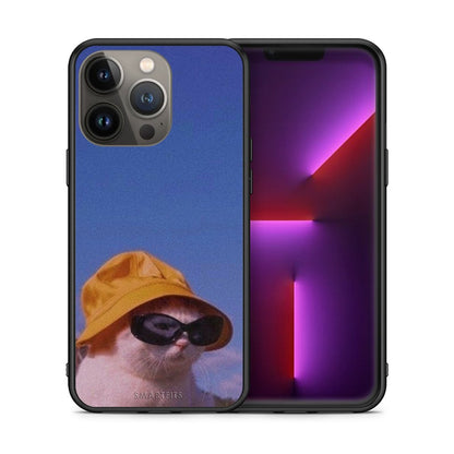 Θήκη iPhone 13 Pro Max Cat Diva από τη Smartfits με σχέδιο στο πίσω μέρος και μαύρο περίβλημα | iPhone 13 Pro Max Cat Diva case with colorful back and black bezels