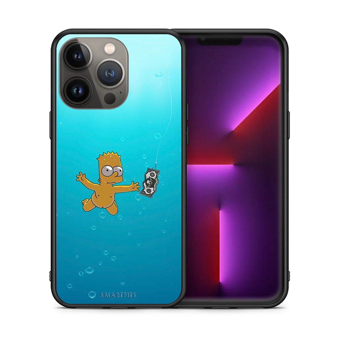 Θήκη iPhone 13 Pro Max Chasing Money από τη Smartfits με σχέδιο στο πίσω μέρος και μαύρο περίβλημα | iPhone 13 Pro Max Chasing Money case with colorful back and black bezels