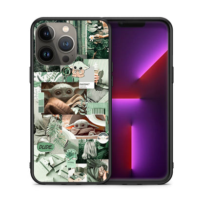 Θήκη Αγίου Βαλεντίνου iPhone 13 Pro Max Collage Dude από τη Smartfits με σχέδιο στο πίσω μέρος και μαύρο περίβλημα | iPhone 13 Pro Max Collage Dude case with colorful back and black bezels