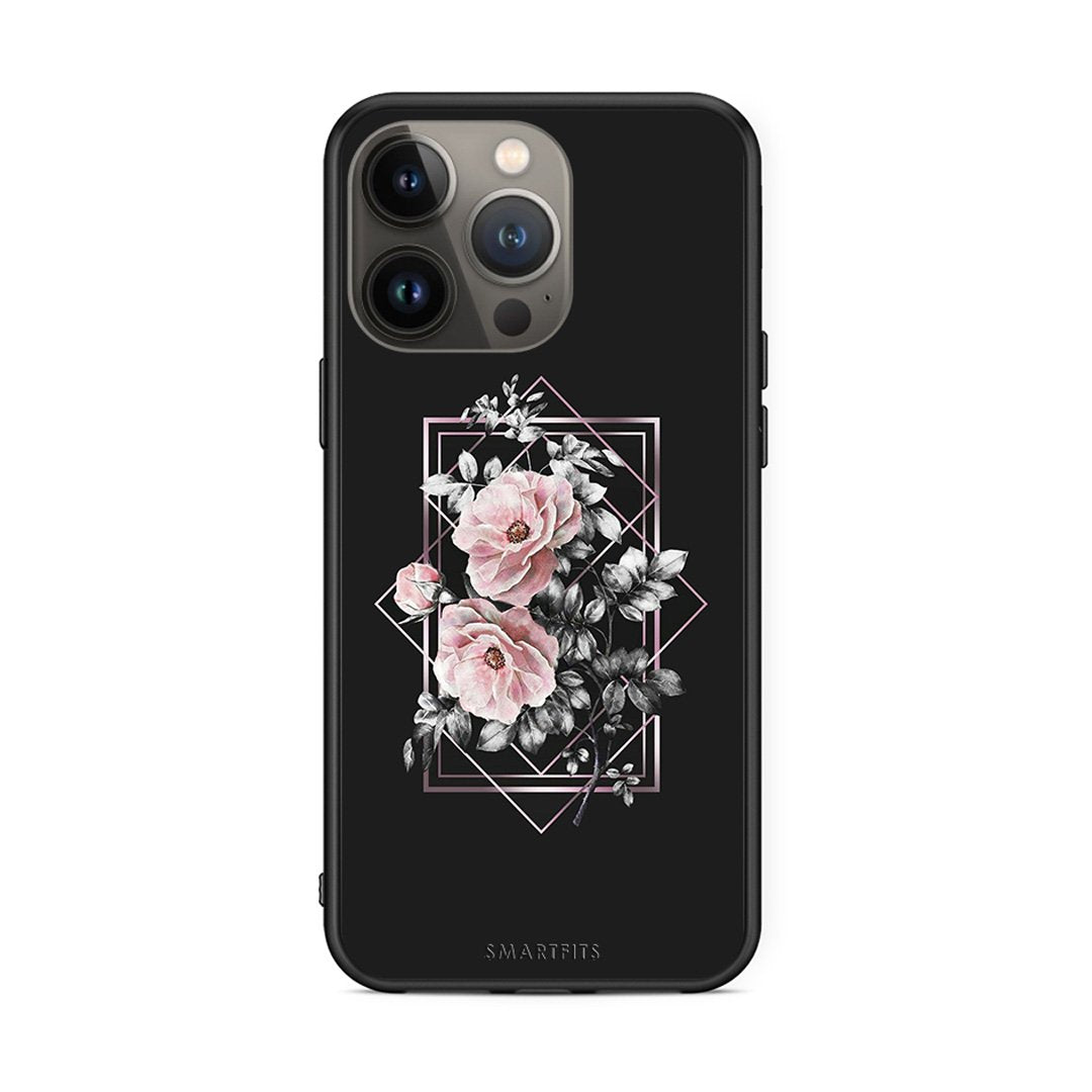 4 - iPhone 13 Pro Max Frame Flower case, cover, bumper