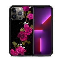 Thumbnail for Θήκη iPhone 13 Pro Max Red Roses Flower από τη Smartfits με σχέδιο στο πίσω μέρος και μαύρο περίβλημα | iPhone 13 Pro Max Red Roses Flower case with colorful back and black bezels
