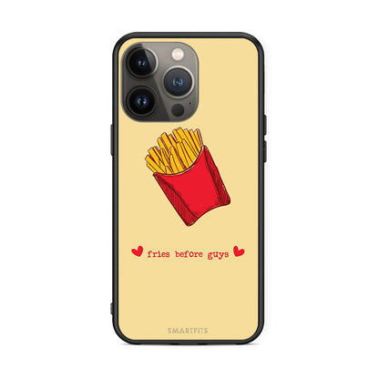 iPhone 13 Pro Max Fries Before Guys Θήκη Αγίου Βαλεντίνου από τη Smartfits με σχέδιο στο πίσω μέρος και μαύρο περίβλημα | Smartphone case with colorful back and black bezels by Smartfits