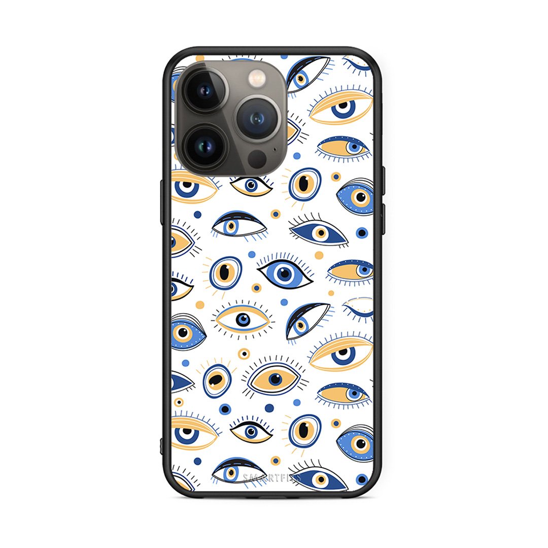 iPhone 13 Pro Max Ftou Ftou θήκη από τη Smartfits με σχέδιο στο πίσω μέρος και μαύρο περίβλημα | Smartphone case with colorful back and black bezels by Smartfits