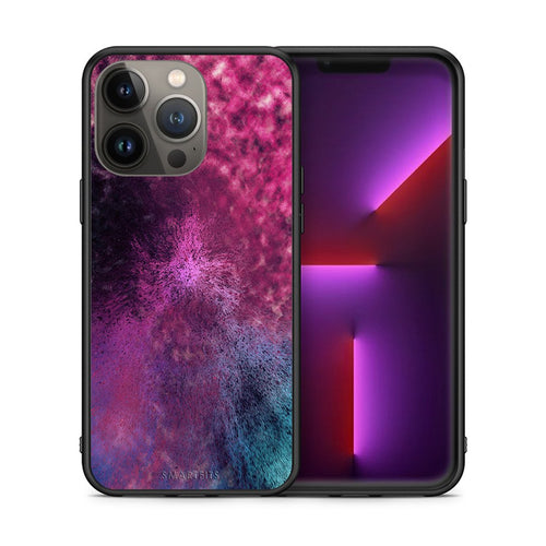 Θήκη iPhone 13 Pro Max Aurora Galaxy από τη Smartfits με σχέδιο στο πίσω μέρος και μαύρο περίβλημα | iPhone 13 Pro Max Aurora Galaxy case with colorful back and black bezels