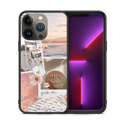 Θήκη Αγίου Βαλεντίνου iPhone 13 Pro Max Golden Hour από τη Smartfits με σχέδιο στο πίσω μέρος και μαύρο περίβλημα | iPhone 13 Pro Max Golden Hour case with colorful back and black bezels