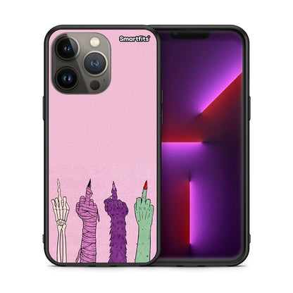 Θήκη iPhone 13 Pro Max Halloween Be A Lady από τη Smartfits με σχέδιο στο πίσω μέρος και μαύρο περίβλημα | iPhone 13 Pro Max Halloween Be A Lady case with colorful back and black bezels