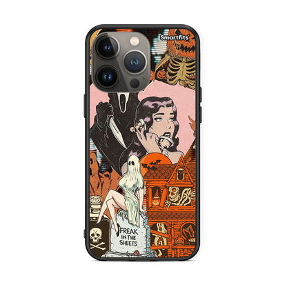 iPhone 13 Pro Max Halloween Collage Θήκη από τη Smartfits με σχέδιο στο πίσω μέρος και μαύρο περίβλημα | Smartphone case with colorful back and black bezels by Smartfits