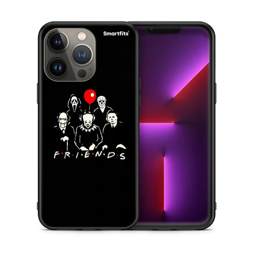 Θήκη iPhone 13 Pro Max Halloween Friends από τη Smartfits με σχέδιο στο πίσω μέρος και μαύρο περίβλημα | iPhone 13 Pro Max Halloween Friends case with colorful back and black bezels