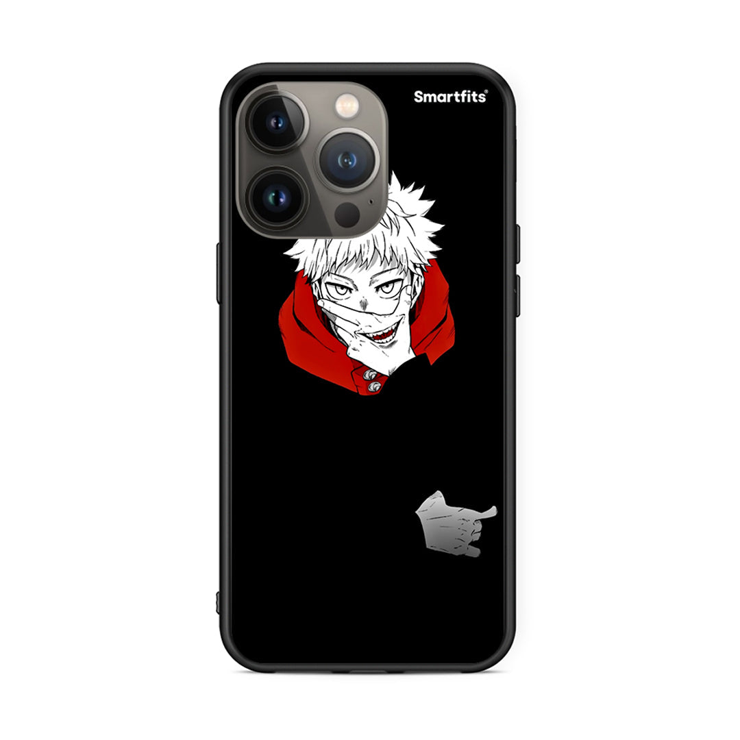 iPhone 13 Pro Max Itadori Anime θήκη από τη Smartfits με σχέδιο στο πίσω μέρος και μαύρο περίβλημα | Smartphone case with colorful back and black bezels by Smartfits