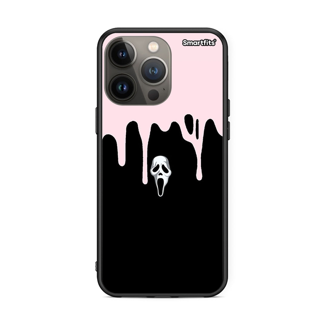 iPhone 13 Pro Max Melting Halloween Mask Θήκη από τη Smartfits με σχέδιο στο πίσω μέρος και μαύρο περίβλημα | Smartphone case with colorful back and black bezels by Smartfits