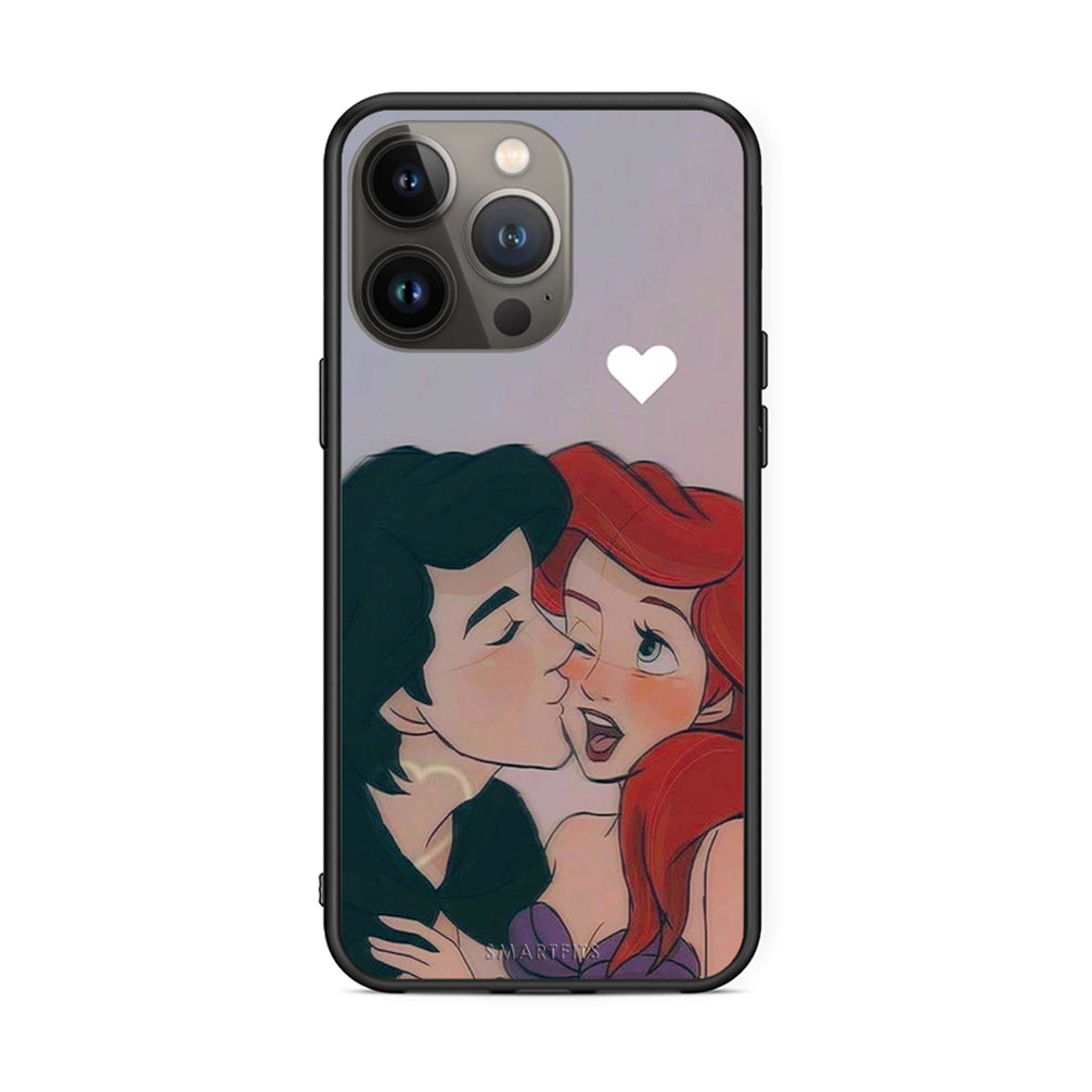 iPhone 13 Pro Max Mermaid Love Θήκη Αγίου Βαλεντίνου από τη Smartfits με σχέδιο στο πίσω μέρος και μαύρο περίβλημα | Smartphone case with colorful back and black bezels by Smartfits