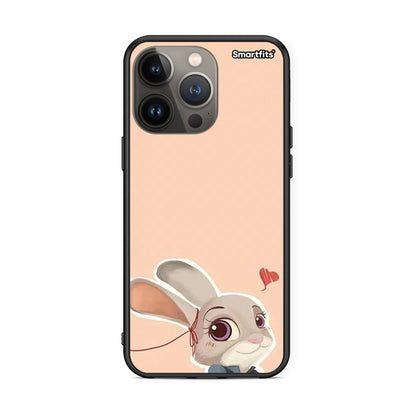 iPhone 13 Pro Max Nick Wilde And Judy Hopps Love 2 θήκη από τη Smartfits με σχέδιο στο πίσω μέρος και μαύρο περίβλημα | Smartphone case with colorful back and black bezels by Smartfits