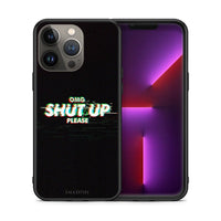 Thumbnail for Θήκη iPhone 13 Pro Max OMG ShutUp από τη Smartfits με σχέδιο στο πίσω μέρος και μαύρο περίβλημα | iPhone 13 Pro Max OMG ShutUp case with colorful back and black bezels