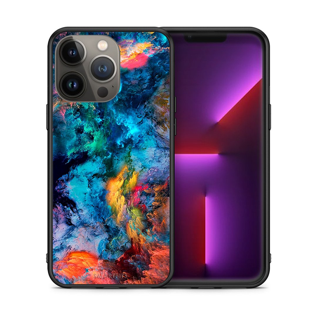 Θήκη iPhone 13 Pro Max Crayola Paint από τη Smartfits με σχέδιο στο πίσω μέρος και μαύρο περίβλημα | iPhone 13 Pro Max Crayola Paint case with colorful back and black bezels