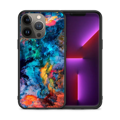 Θήκη iPhone 13 Pro Max Crayola Paint από τη Smartfits με σχέδιο στο πίσω μέρος και μαύρο περίβλημα | iPhone 13 Pro Max Crayola Paint case with colorful back and black bezels