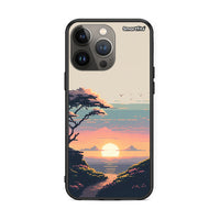 Thumbnail for iPhone 13 Pro Max Pixel Sunset Θήκη από τη Smartfits με σχέδιο στο πίσω μέρος και μαύρο περίβλημα | Smartphone case with colorful back and black bezels by Smartfits