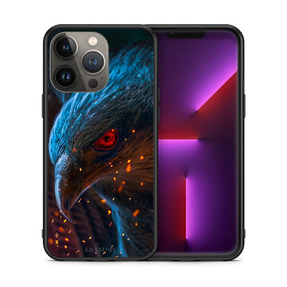 Θήκη iPhone 13 Pro Max Eagle PopArt από τη Smartfits με σχέδιο στο πίσω μέρος και μαύρο περίβλημα | iPhone 13 Pro Max Eagle PopArt case with colorful back and black bezels