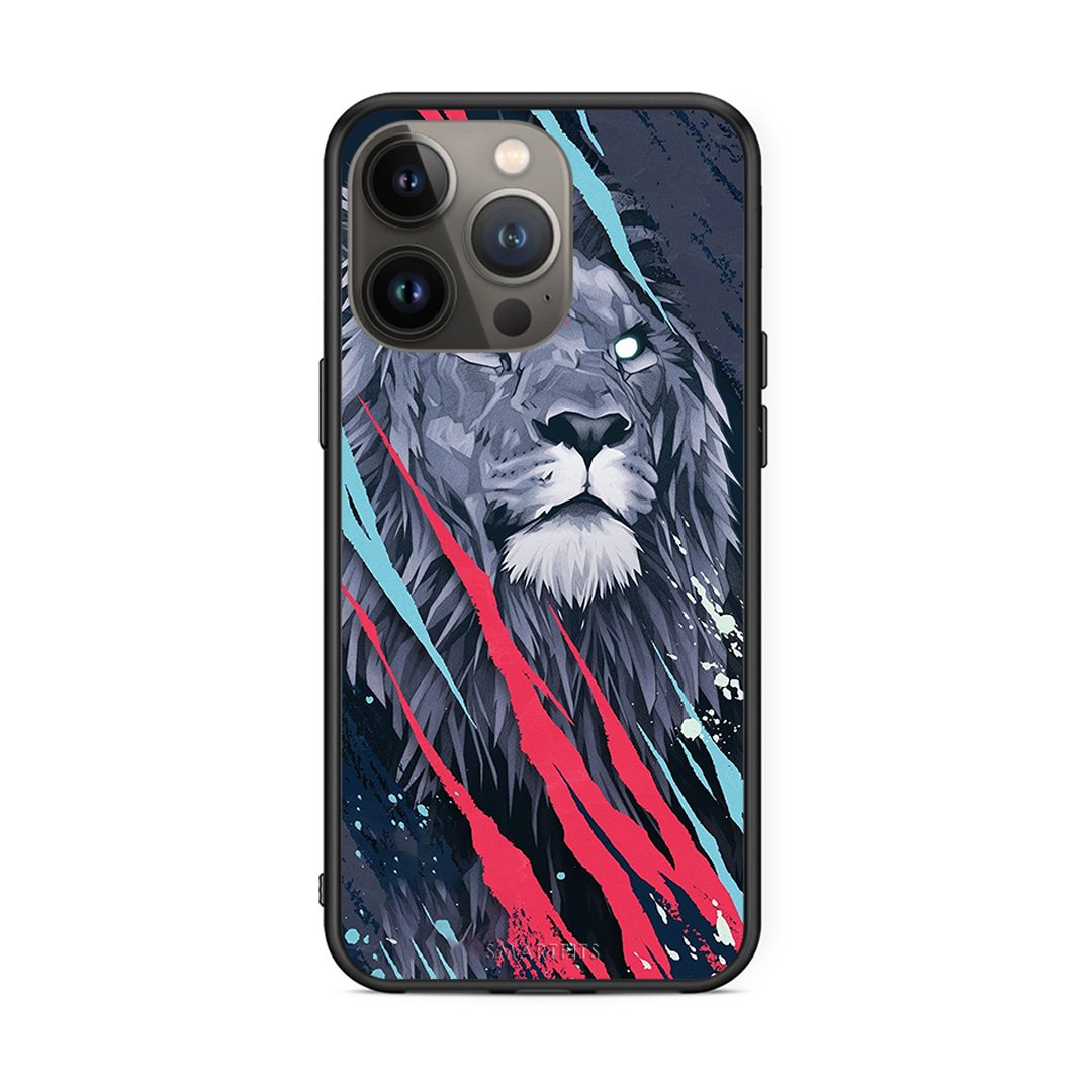 4 - iPhone 13 Pro Max Lion Designer PopArt case, cover, bumper