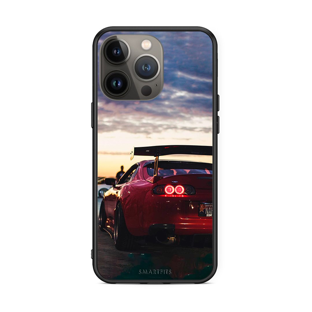 iPhone 13 Pro Max Racing Supra θήκη από τη Smartfits με σχέδιο στο πίσω μέρος και μαύρο περίβλημα | Smartphone case with colorful back and black bezels by Smartfits
