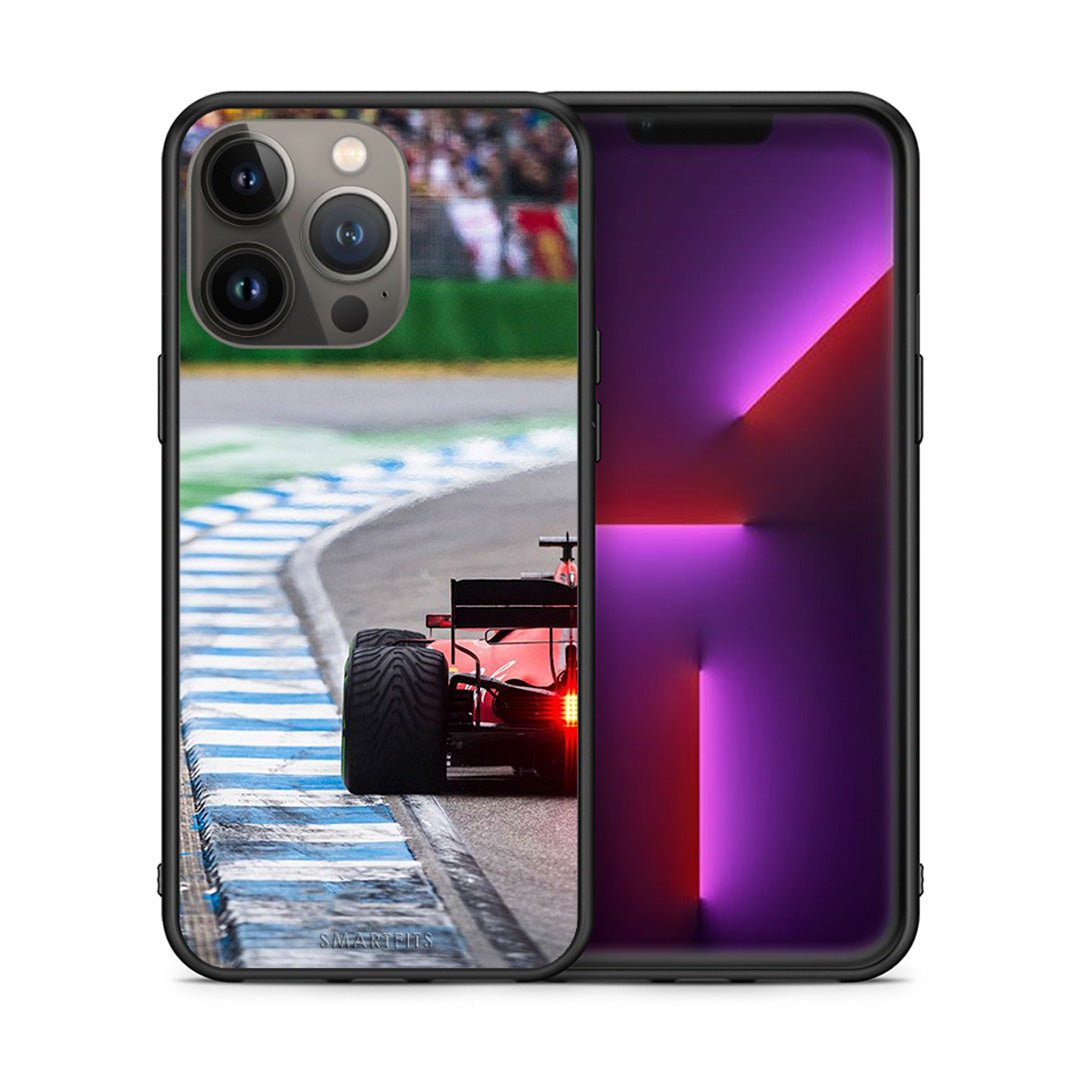 Θήκη iPhone 13 Pro Max Racing Vibes από τη Smartfits με σχέδιο στο πίσω μέρος και μαύρο περίβλημα | iPhone 13 Pro Max Racing Vibes case with colorful back and black bezels