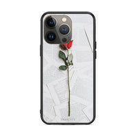 Thumbnail for iPhone 13 Pro Max Red Rose θήκη από τη Smartfits με σχέδιο στο πίσω μέρος και μαύρο περίβλημα | Smartphone case with colorful back and black bezels by Smartfits