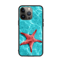 Thumbnail for iPhone 13 Pro Max Red Starfish Θήκη από τη Smartfits με σχέδιο στο πίσω μέρος και μαύρο περίβλημα | Smartphone case with colorful back and black bezels by Smartfits