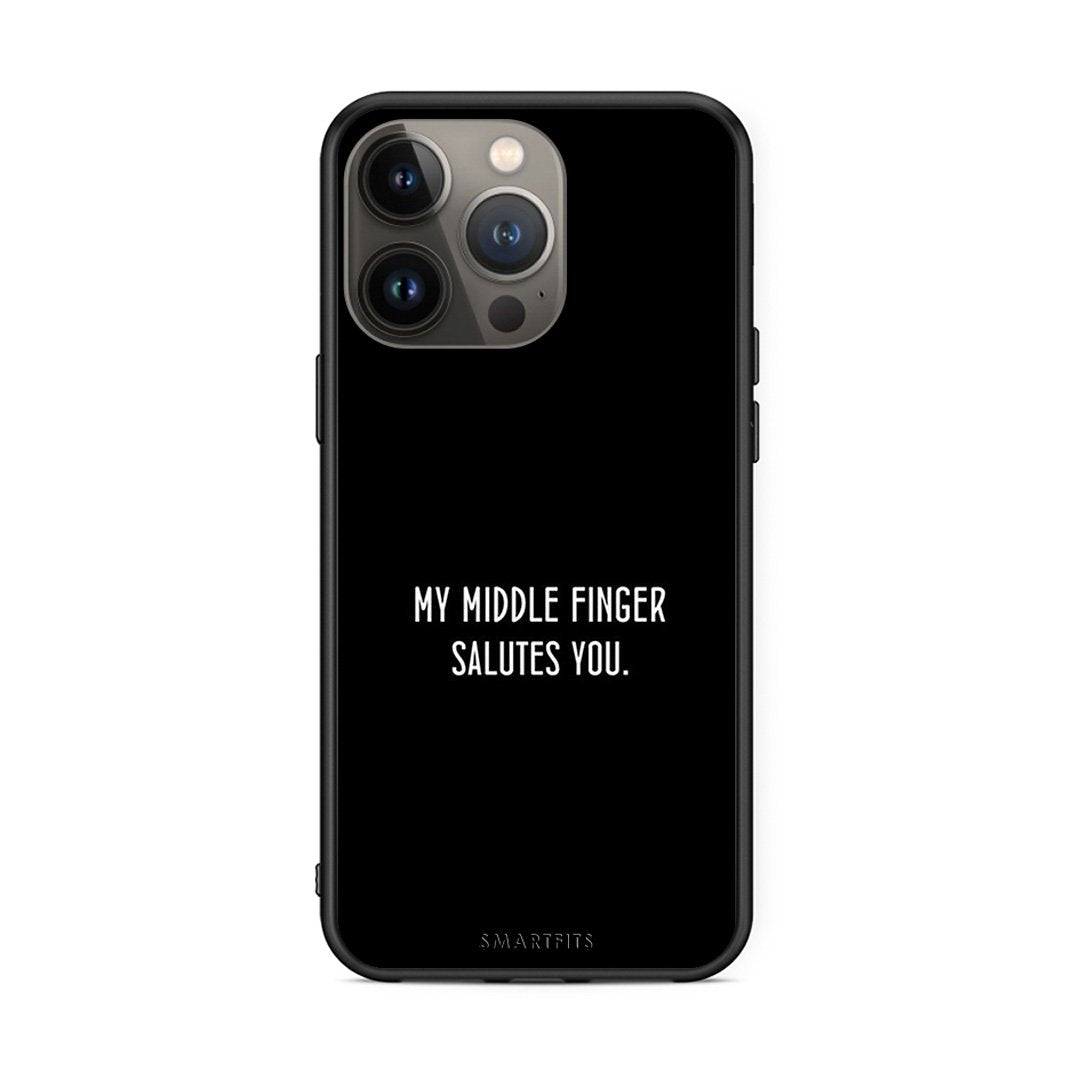 iPhone 13 Pro Max Salute θήκη από τη Smartfits με σχέδιο στο πίσω μέρος και μαύρο περίβλημα | Smartphone case with colorful back and black bezels by Smartfits